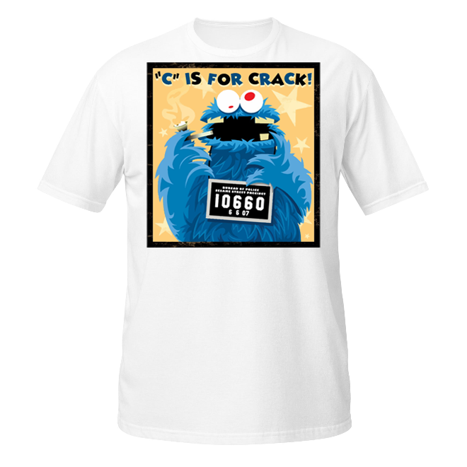 Cookie the Crack Monster unisex t-shirt