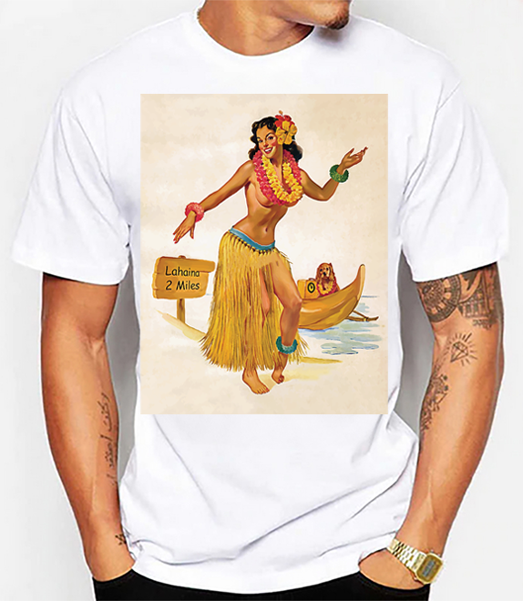 Hawaiian Pinup Girl unisex t-shirt