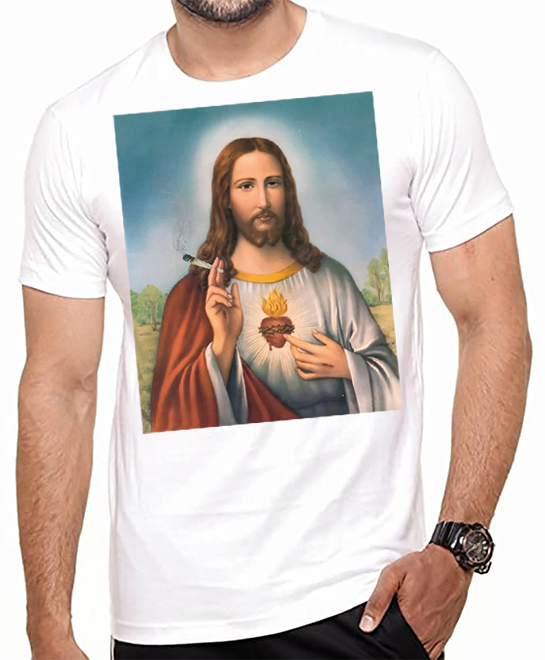 Jesus Burning Sacred Bush unisex t-shirt