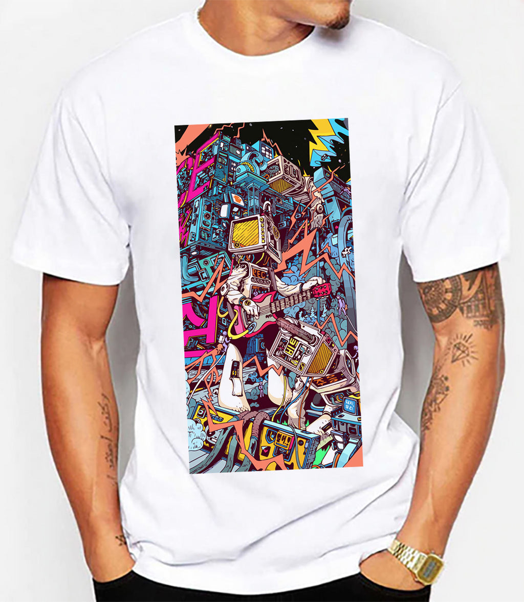 Music vs. Machine unisex t-shirt